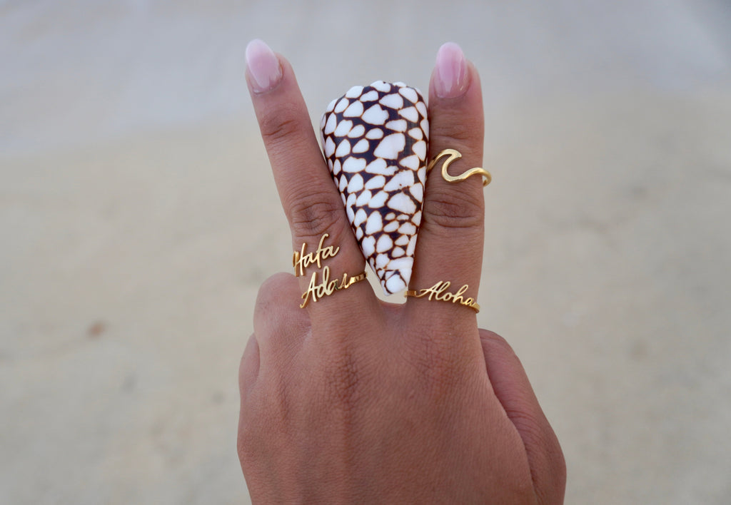 Aloha & Hafa Adai Adjustable Rings