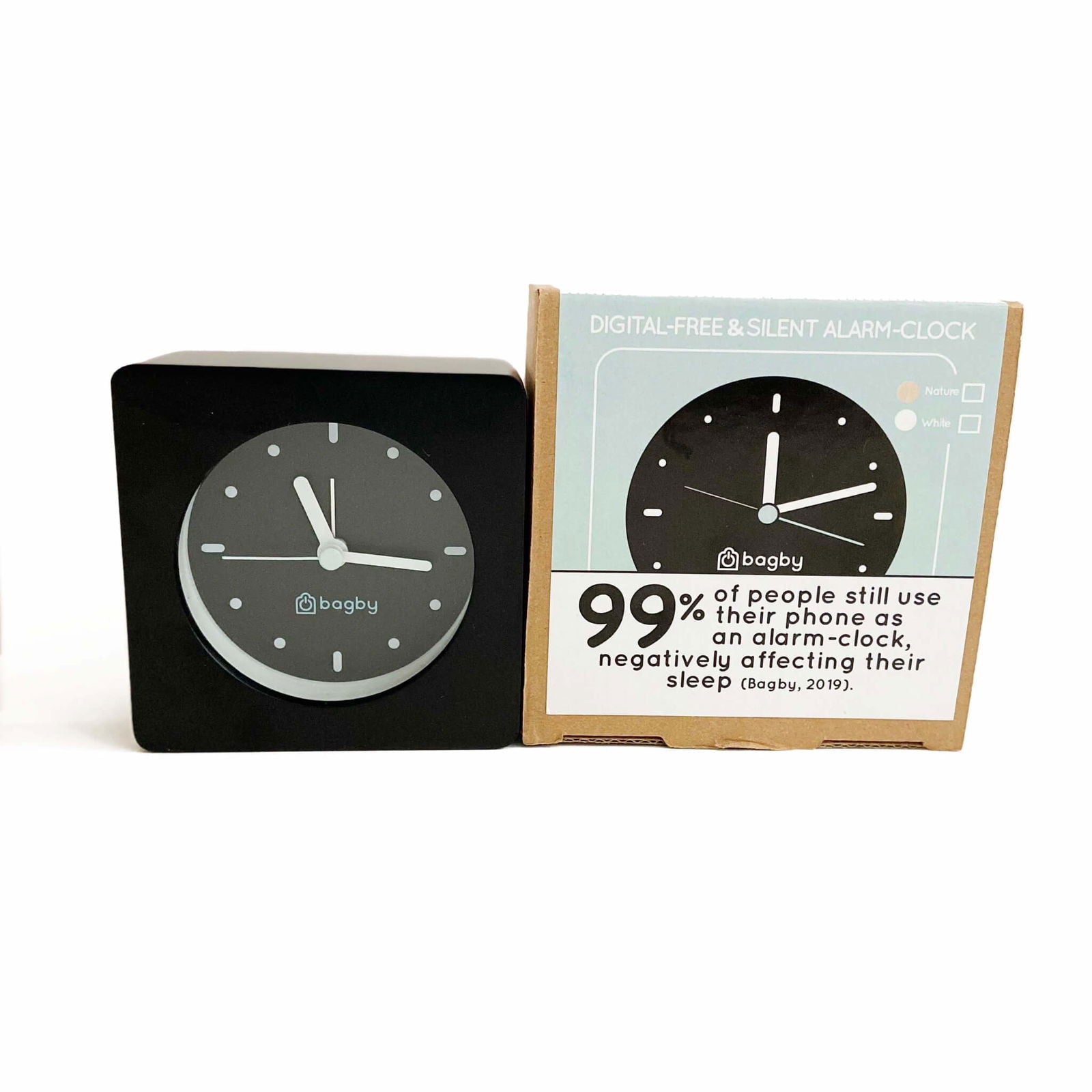 Bagby MINIMALIST - Silent Alarm Clock